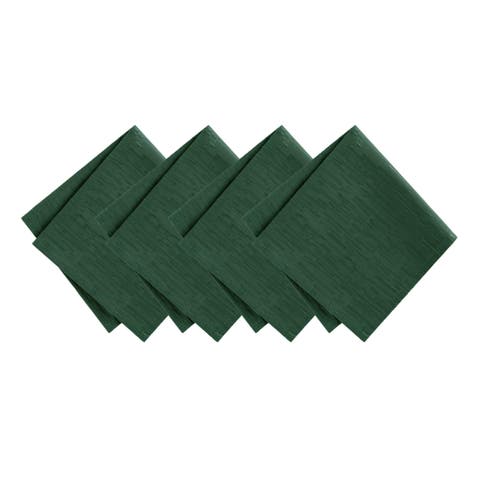 Continental Solid Texture Water Resistant Napkins, Set Of 4, Hunter Green - 17"w X 17"l