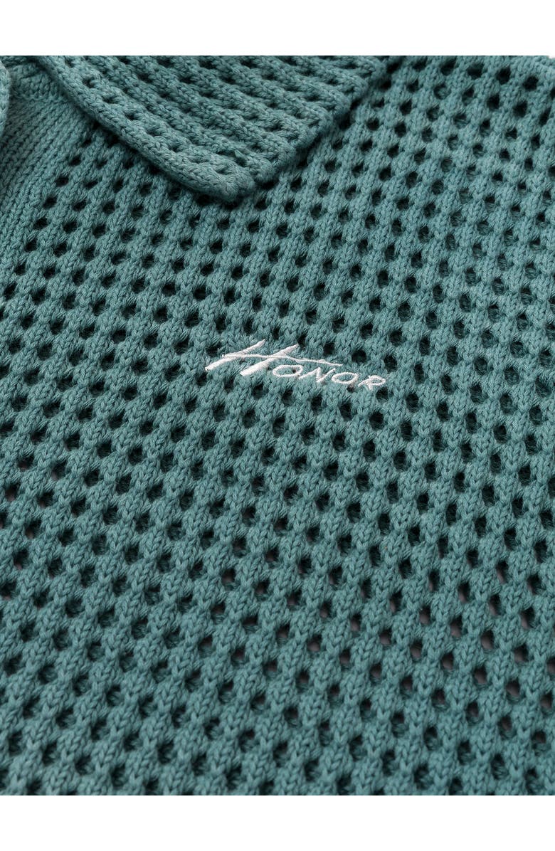 HONOR THE GIFT Ombré Open Stitch Button-Up Shirt, Alternate, color, Green