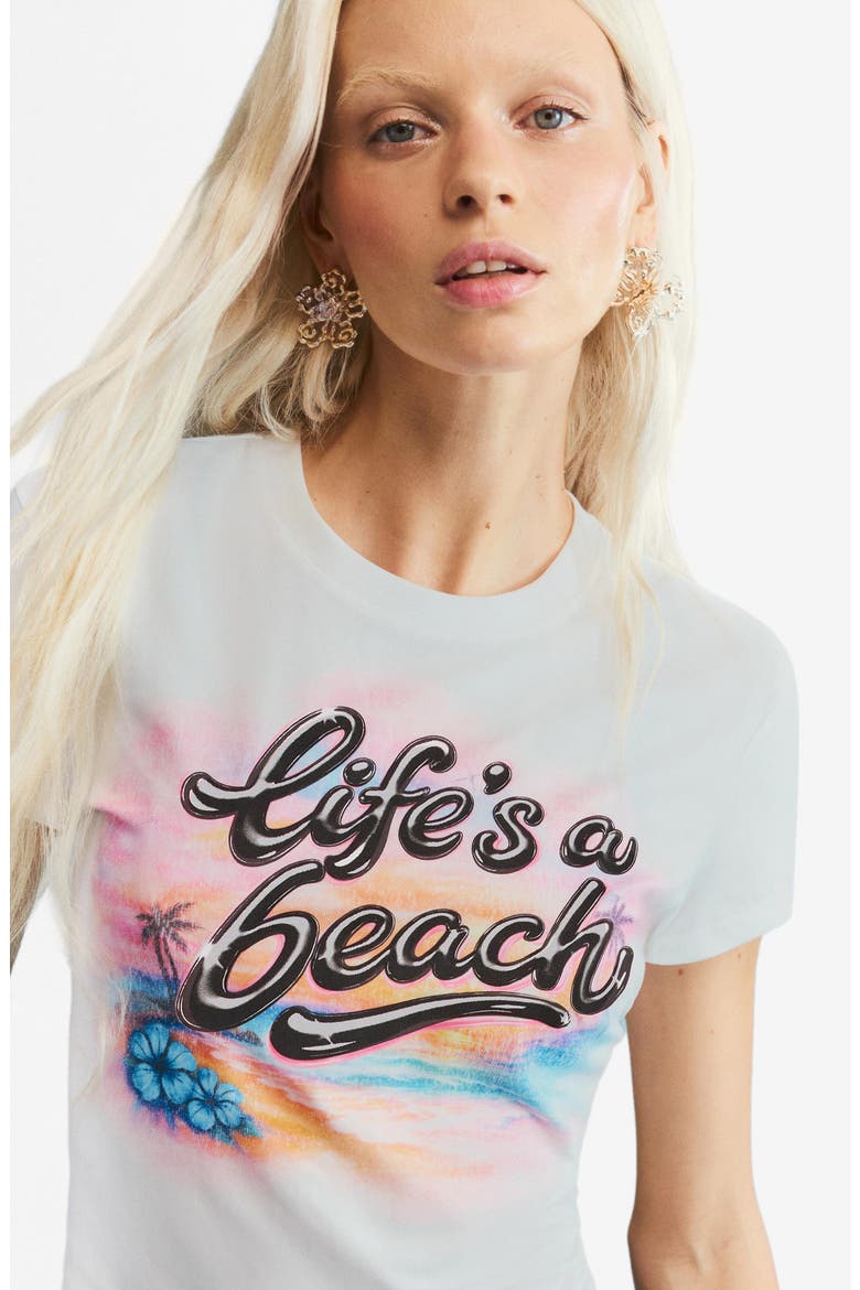 Graphic Cotton Baby Tee, Alternate, color, WHITE