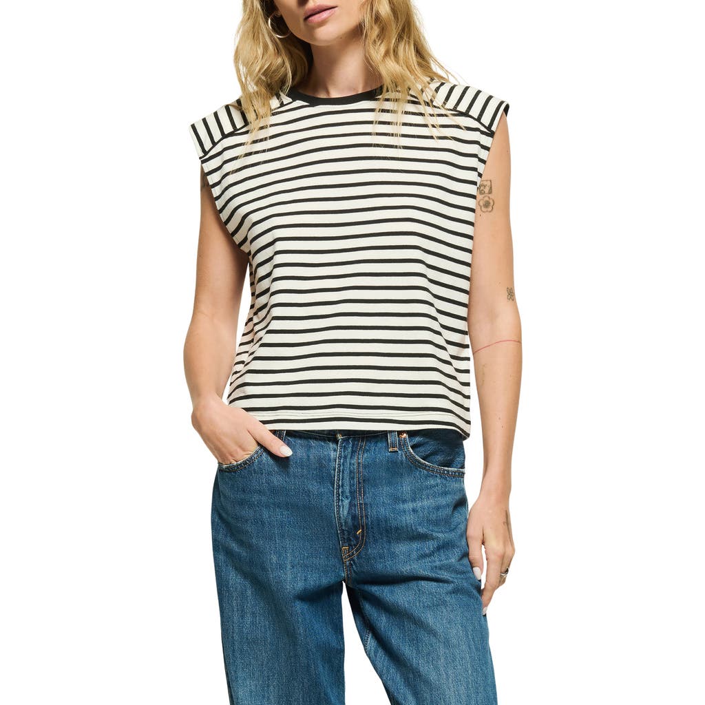 Nation Ltd Perry Stripe Organic Cotton Muscle Tank In Multi