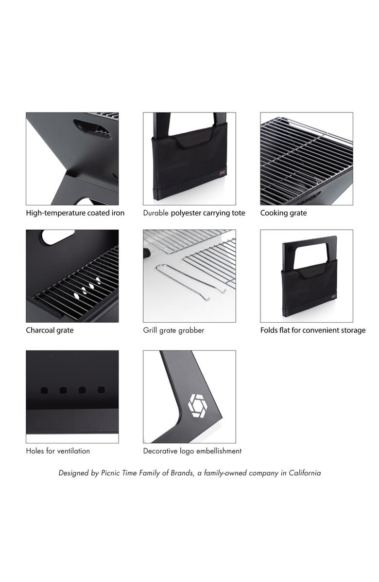 Oniva X-Grill 2.0 Portable Charcoal BBQ Grill, Alternate, color, Black