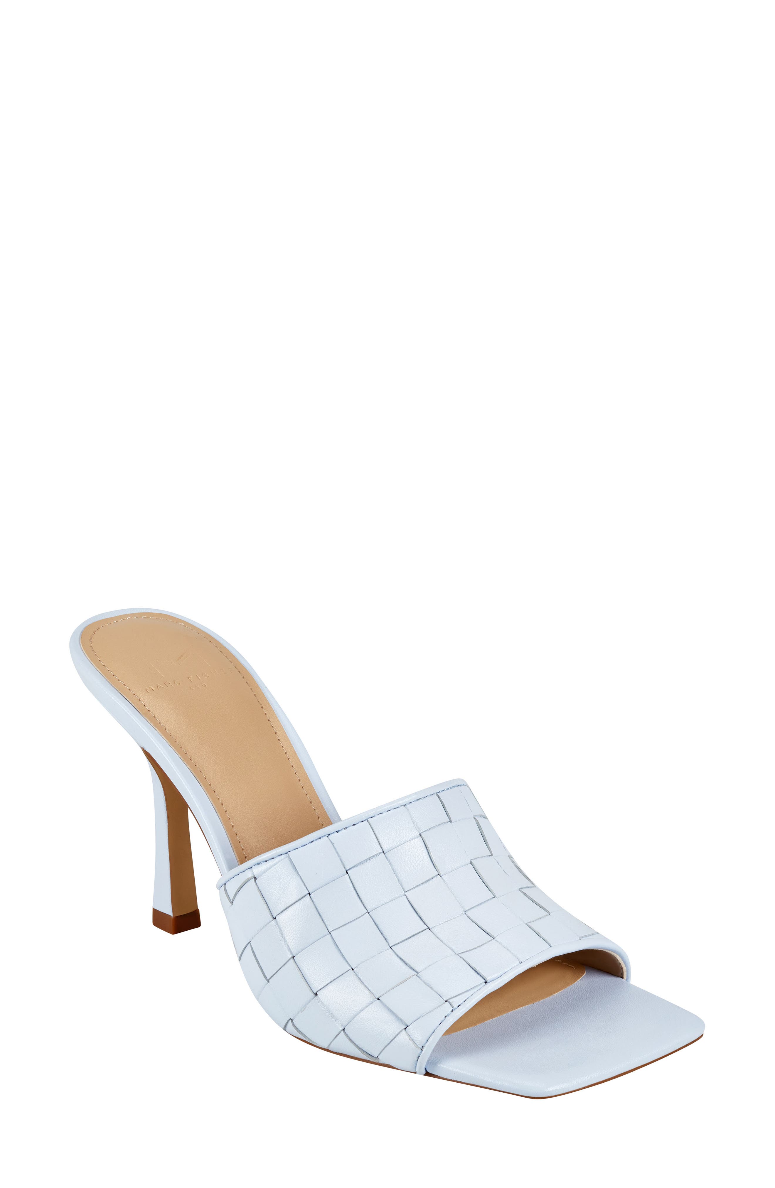 Dara Slide Sandal, Main, color, PALE BLUE LEATHER