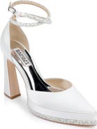 Badgley Mischka Collection Eliana Ankle Strap Platform Pointed Toe Pump