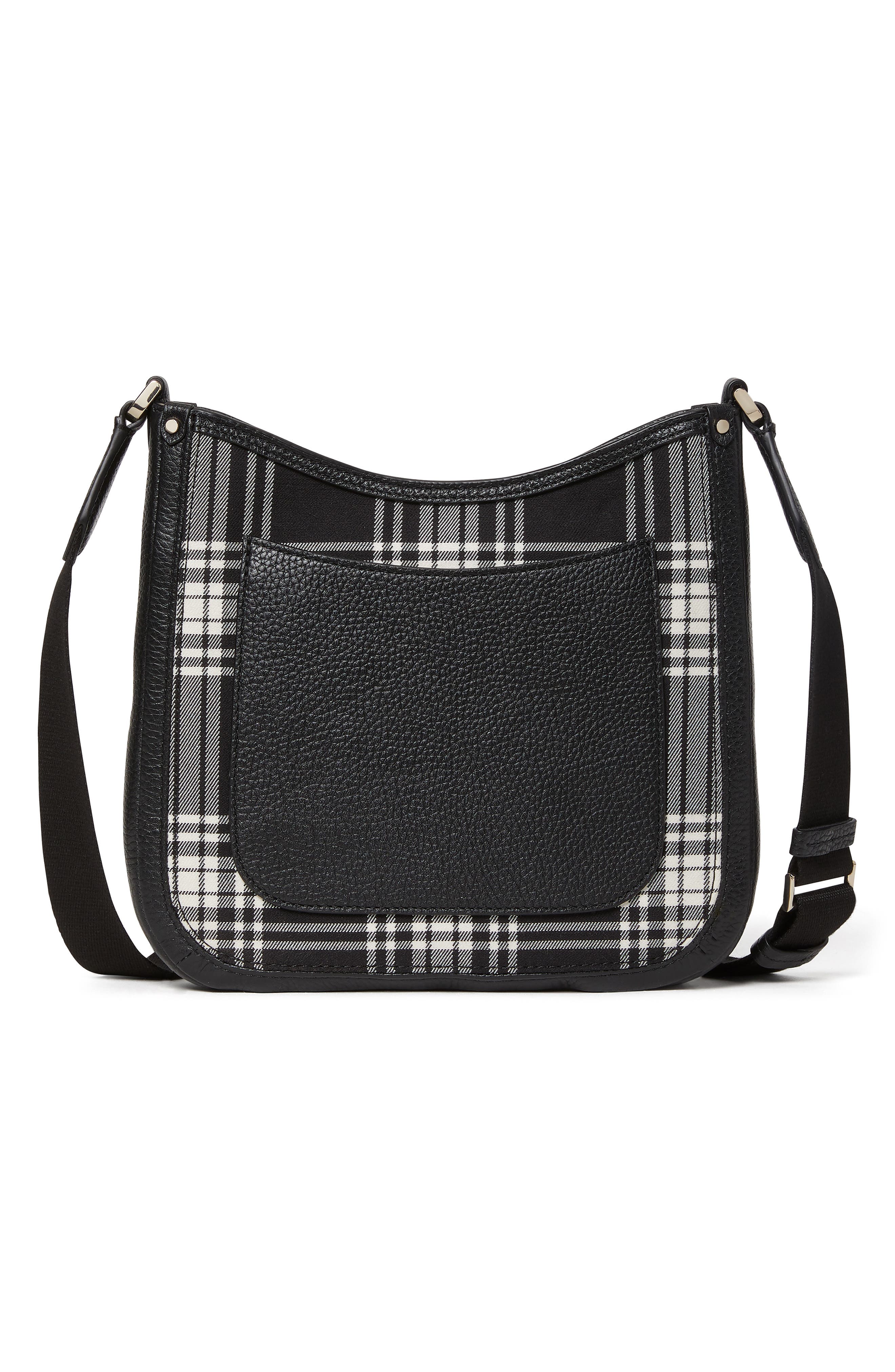 Kate Spade New York roulette library plaid messenger bag, Alternate, color, 