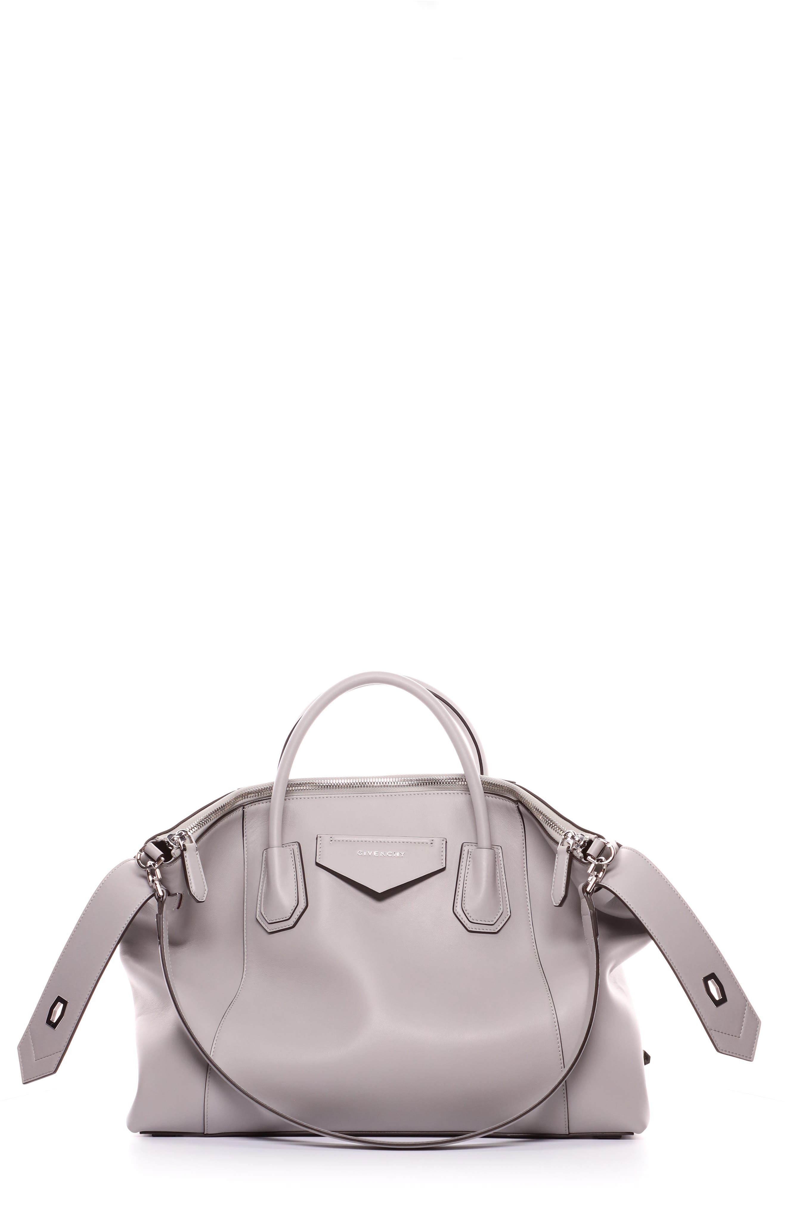 Givenchy Medium Antigona Leather Satchel, Main, color, 