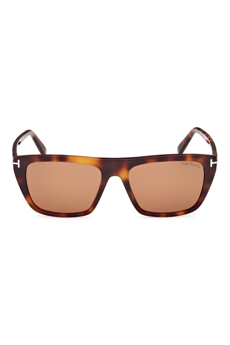 Aslan 56mm Rectangular Sunglasses, Main, color, BLONDE HAVANA / BROWN