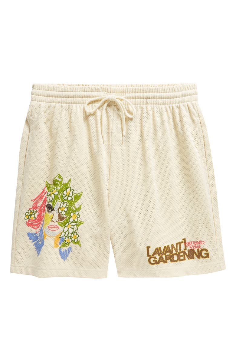 CONEY ISLAND PICNIC Portrait Mesh Drawstring Shorts, Alternate, color, 