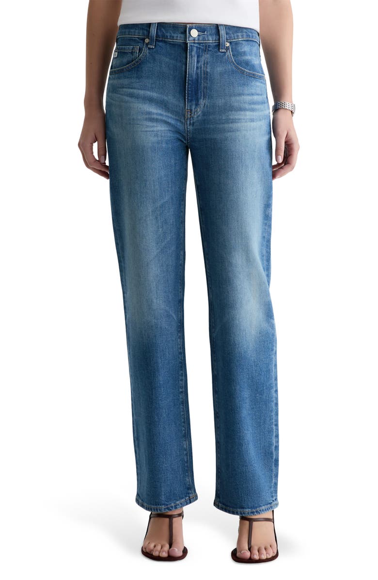 AG Brinley Mid Rise Straight Leg Jeans, Main, color, Owens Valley