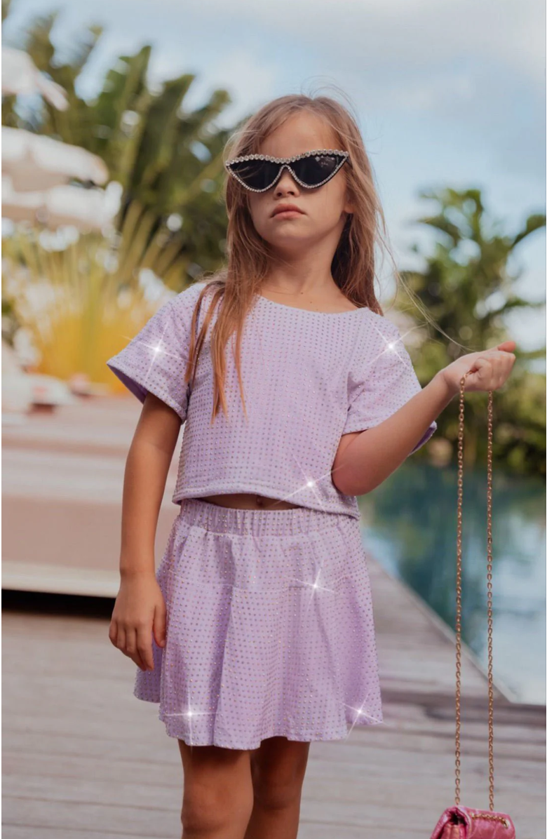 Lola + The Boys Taylor Crystal Set, Alternate, color, Purple