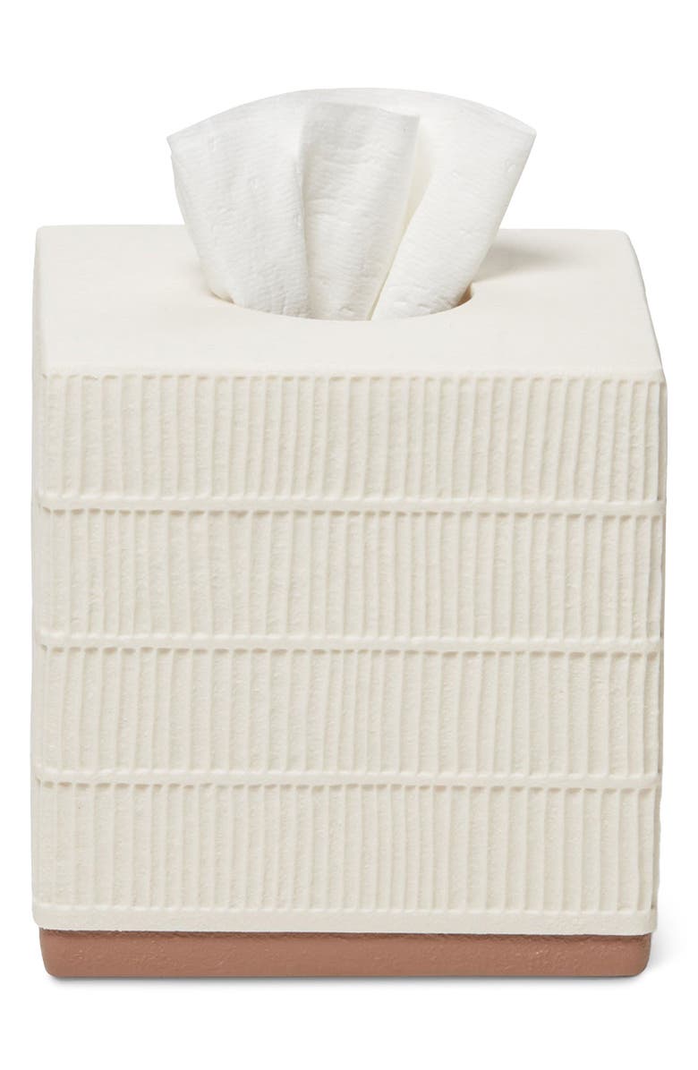 ROSELLI TRADING COMPANY Cream Resin Tissue Cover, Alternate, color, Cream