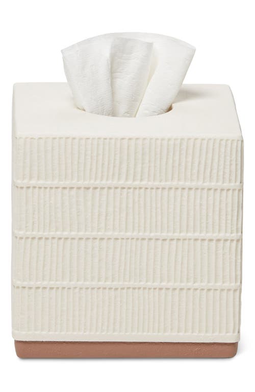 Roselli Trading Company Cream Resin Tissue Cover In Cream