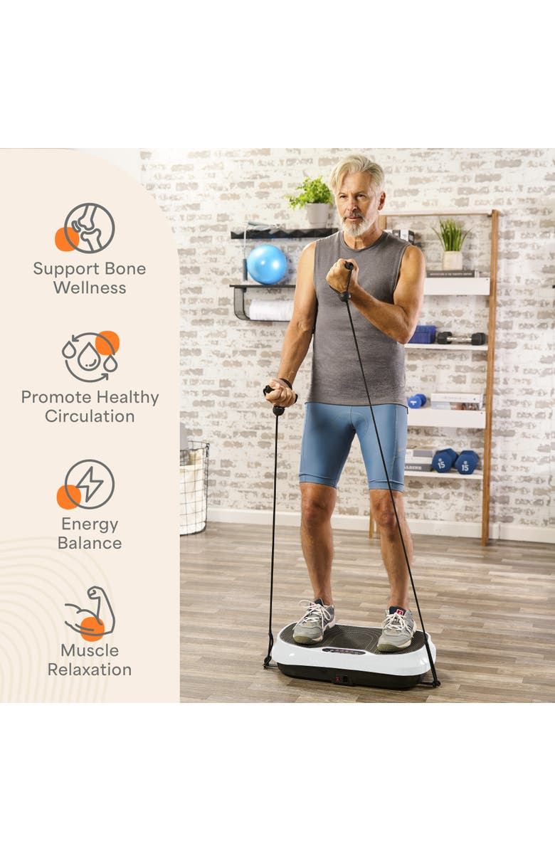 Lifepro Waver Mini Vibration Plate Exercise Machine for Muscle Toning & Recovery, Alternate, color, White