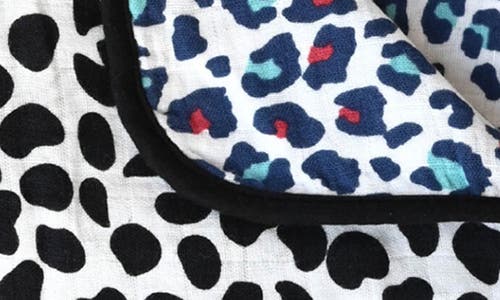 Etta Loves Animal Sensory Reversible 3-layer Organic Cotton Muslin Blanket In Animal Print Mixed