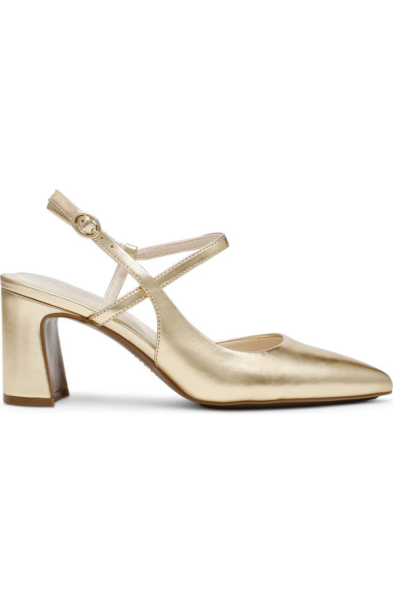 Anne Klein Bliss Pointed Toe Pump, Alternate, color, Light Gold