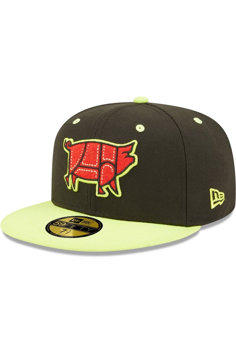 Men's New Era Black/Green Chicharrones de Columbia Copa De La Diversion 59FIFTY Fitted Hat, Main, color, Black