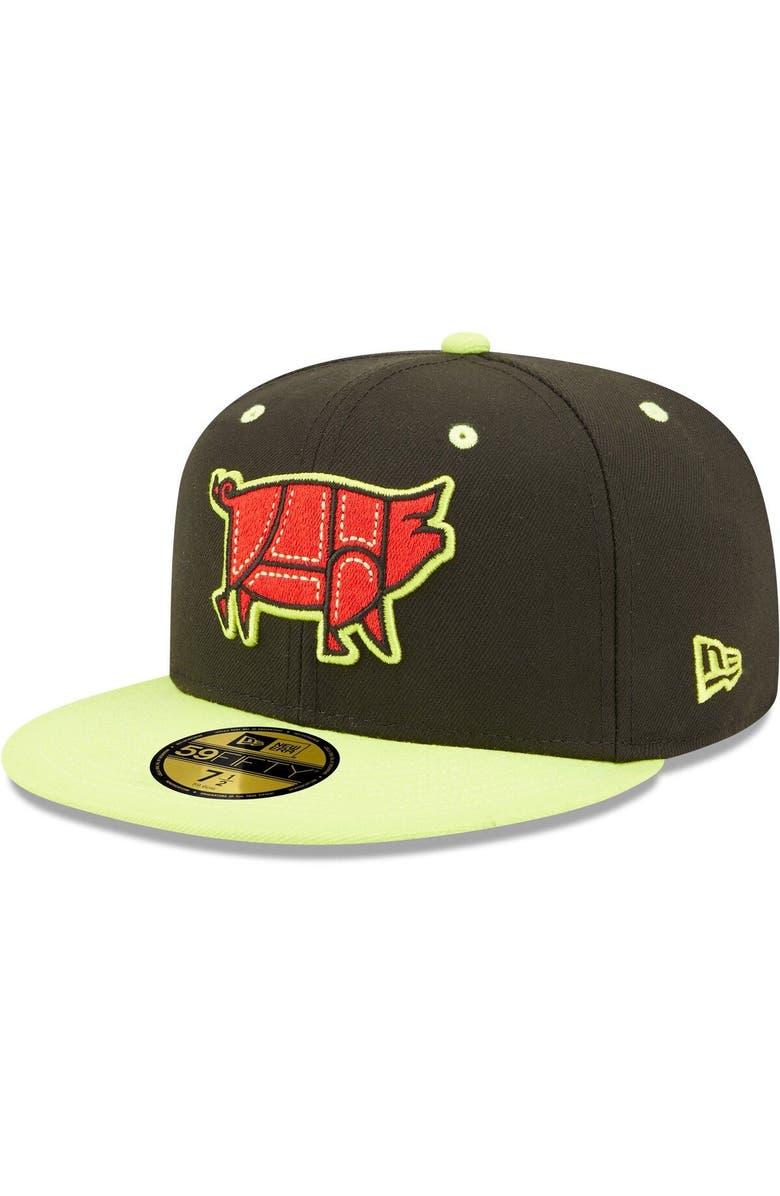 New Era Men's New Era Black/Green Chicharrones de Columbia Copa De La Diversion 59FIFTY Fitted Hat, Main, color, Black