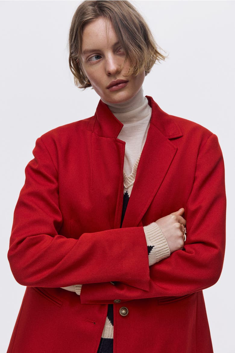 Single-breasted Blazer, Alternate, color, Red