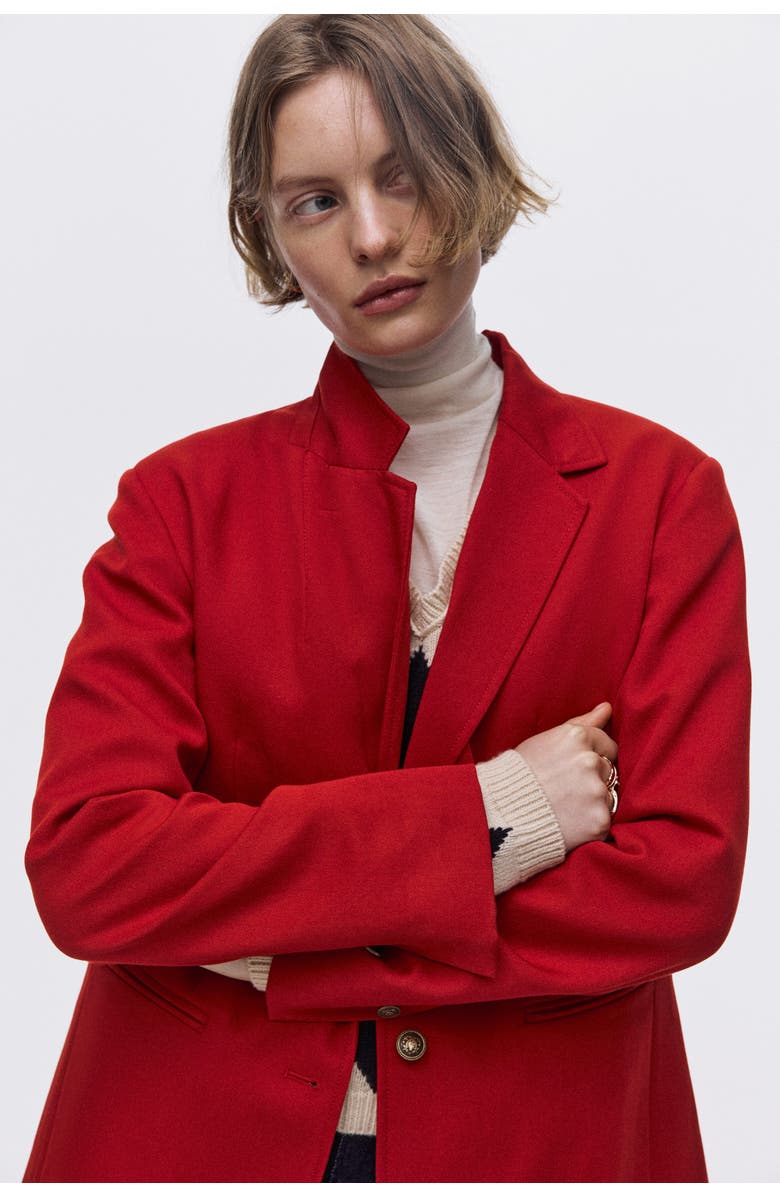 H&M Single-breasted Blazer, Alternate, color, Red