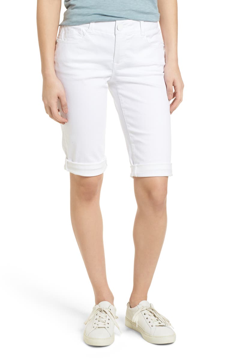 Wit & Wisdom 'Ab'Solution White Bermuda Shorts, Main, color, 