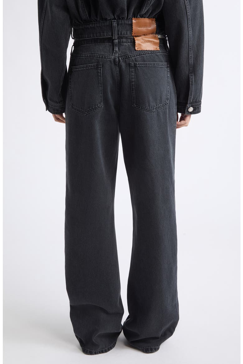 Po Wood Print Straight Leg Pants, Alternate, color, BLACK