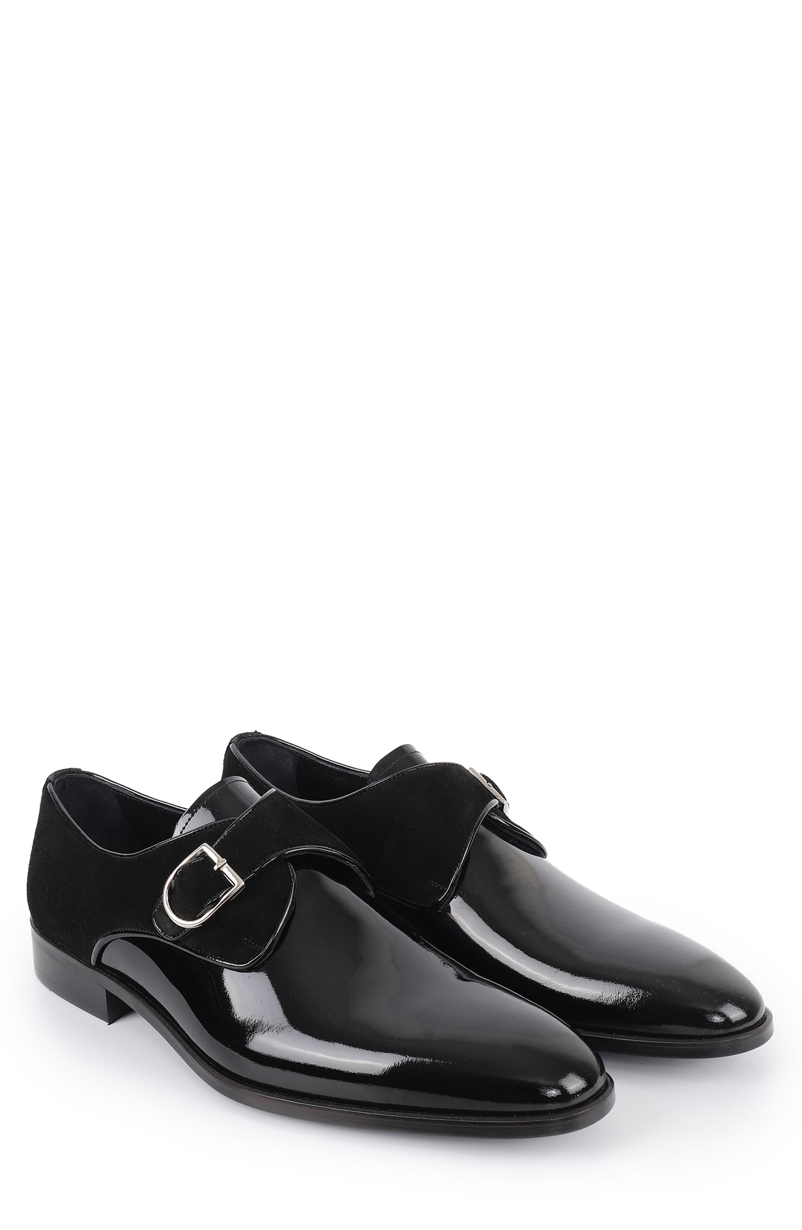 VELLAPAIS Alpine Monk Strap Loafer, Alternate, color, Black