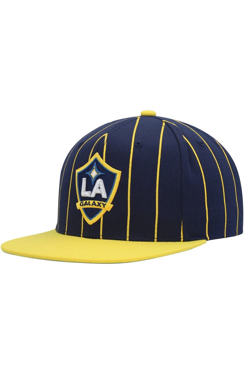 Mitchell & Ness Men's Mitchell & Ness Navy LA Galaxy Team Pin Snapback Hat, Alternate, color, Navy