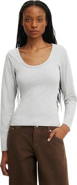 Cotton On Women's Everyday Smooth Scoop Neck Long Sleeve