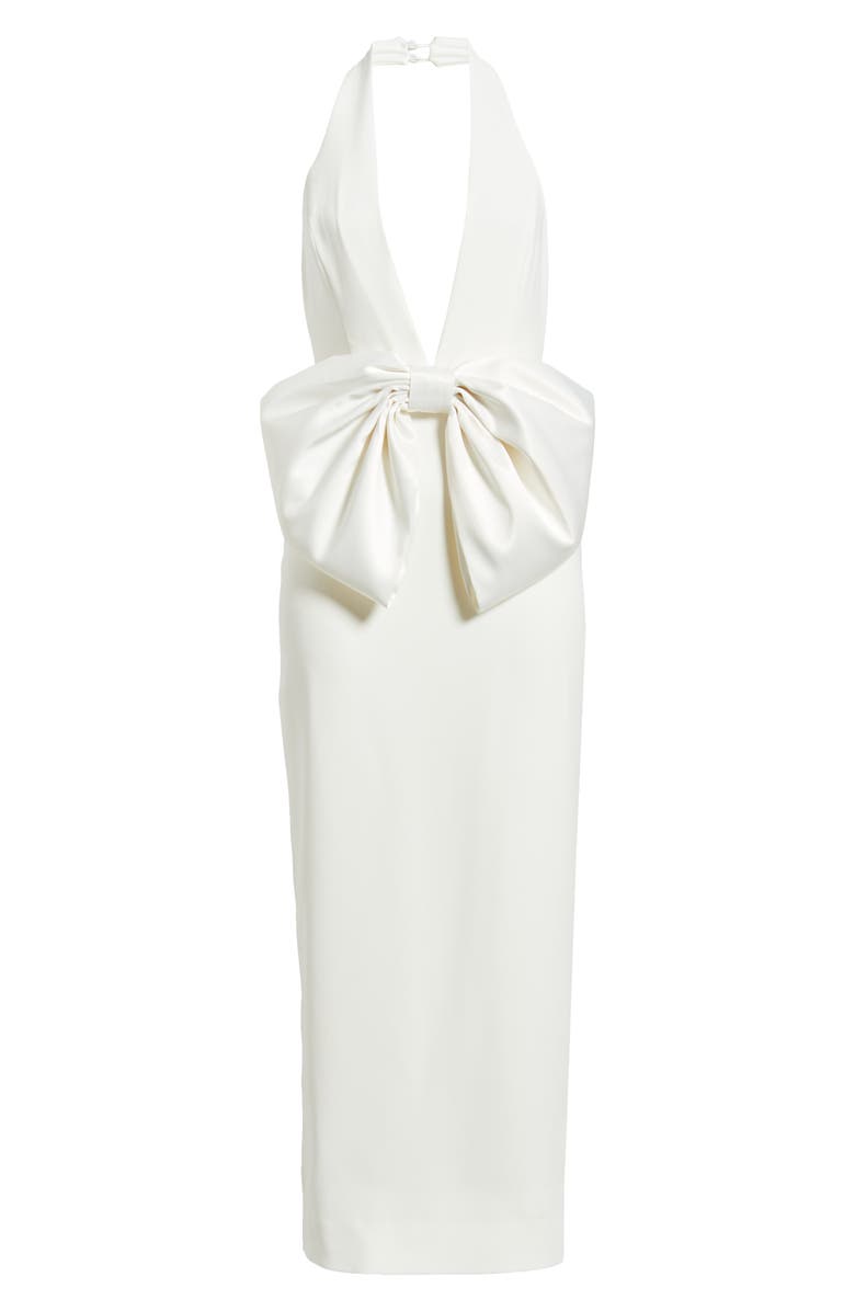 Sonya Moda Annique Bow Plunge Cocktail Dress, Alternate, color, White