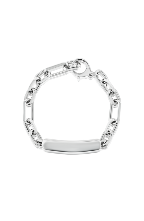 Sheryl Lowe Id Tag Chain Bracelet In Silver
