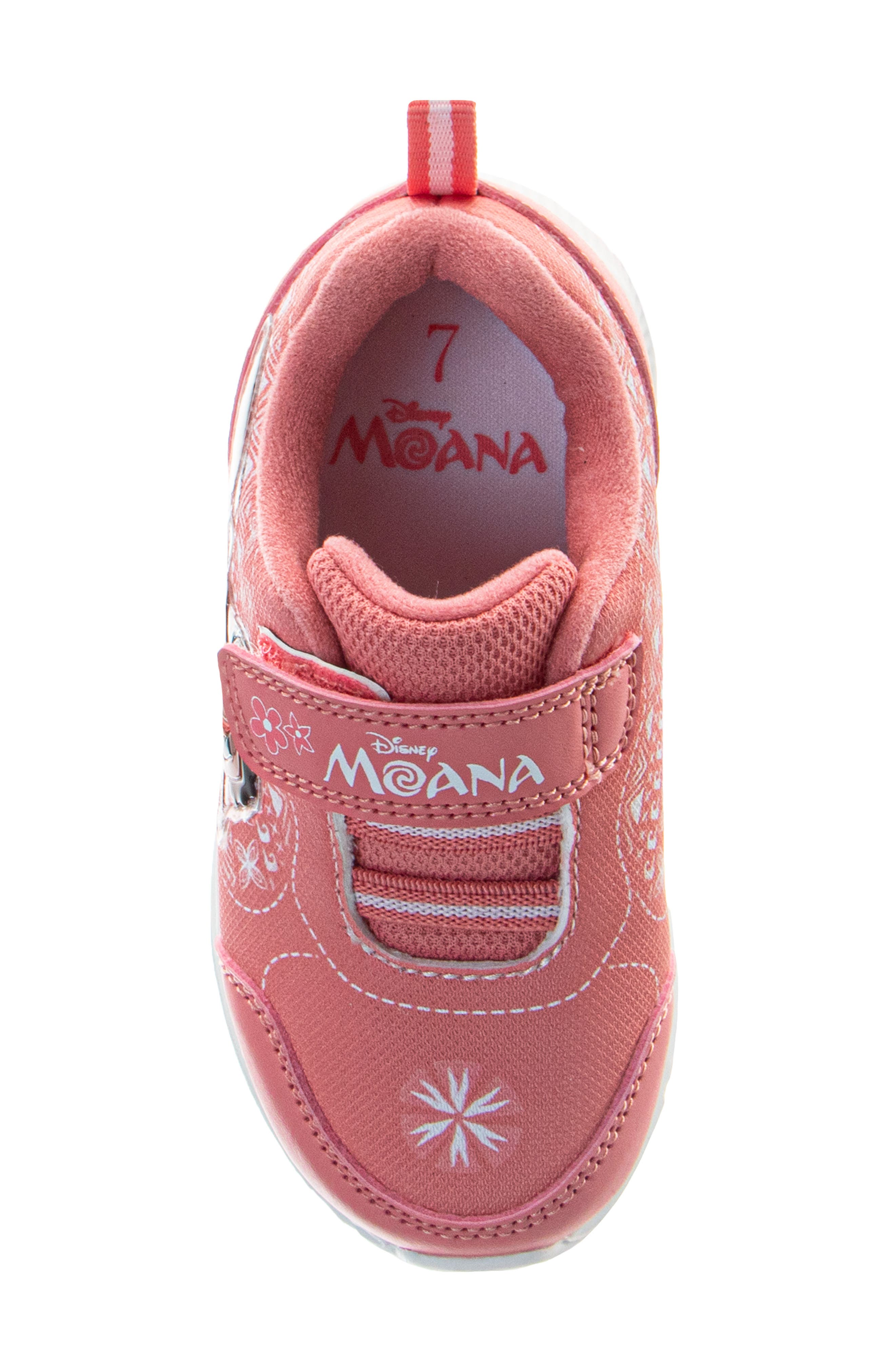 JOSMO Kids' Disney Moana Sneaker, Alternate, color, Coral