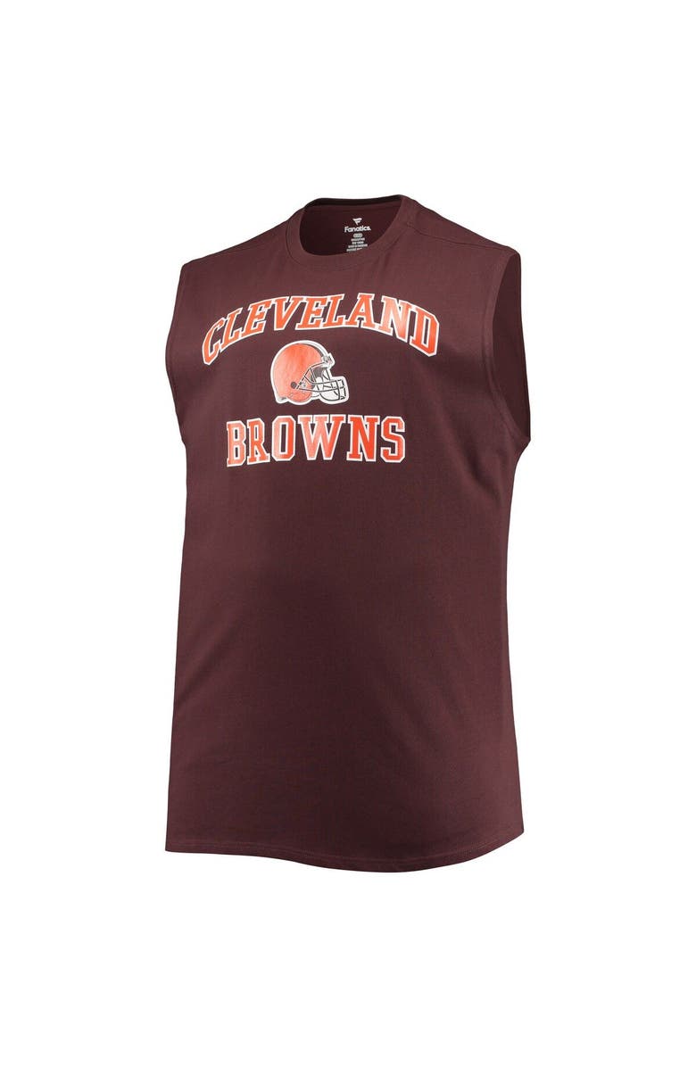 PROFILE Men's Brown Cleveland Browns Big & Tall Muscle Tank Top, Alternate, color, Brown