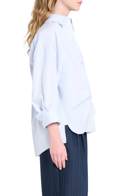 Twp New Earl Asymmetric Button-up Shirt In Blue