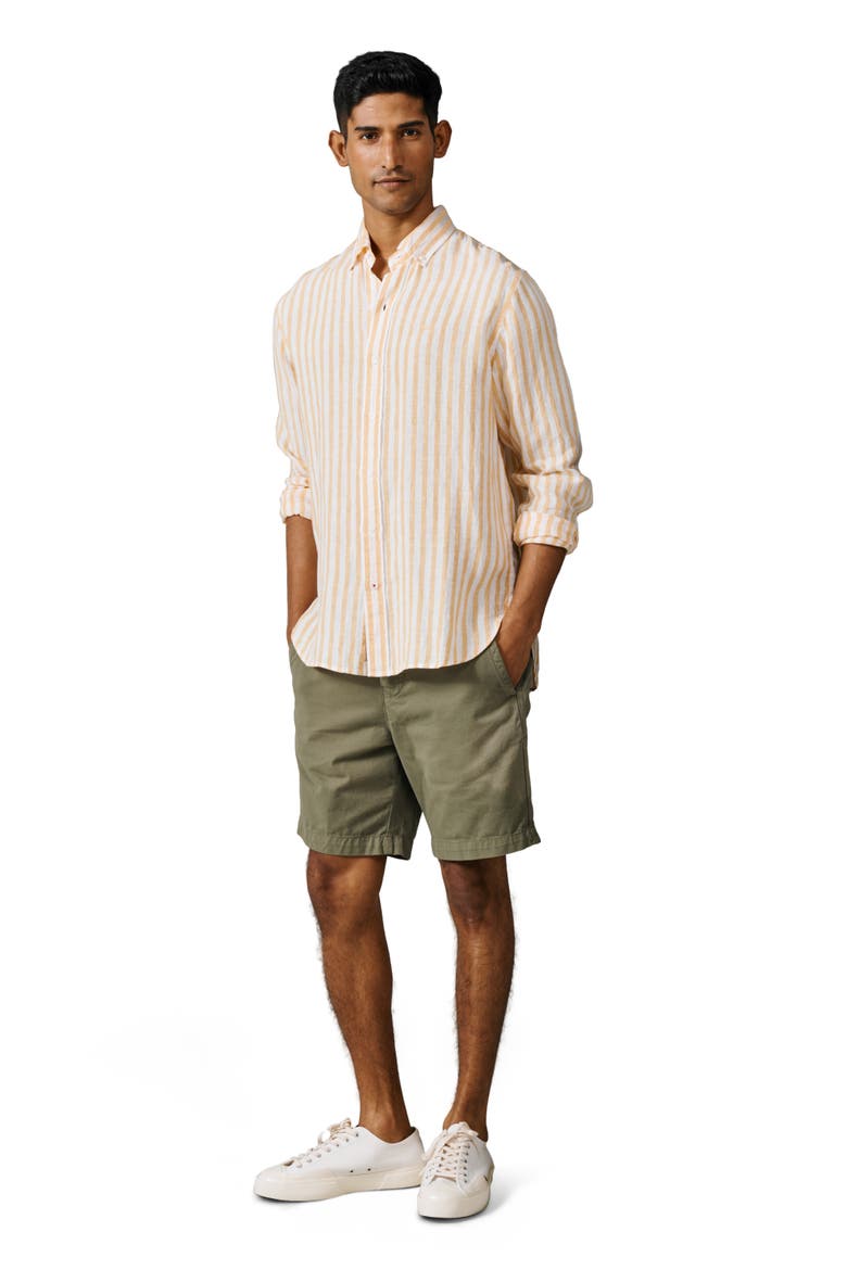 Worlaby Linen Long Sleeve Shirt, Alternate, color, Yellow Stripe