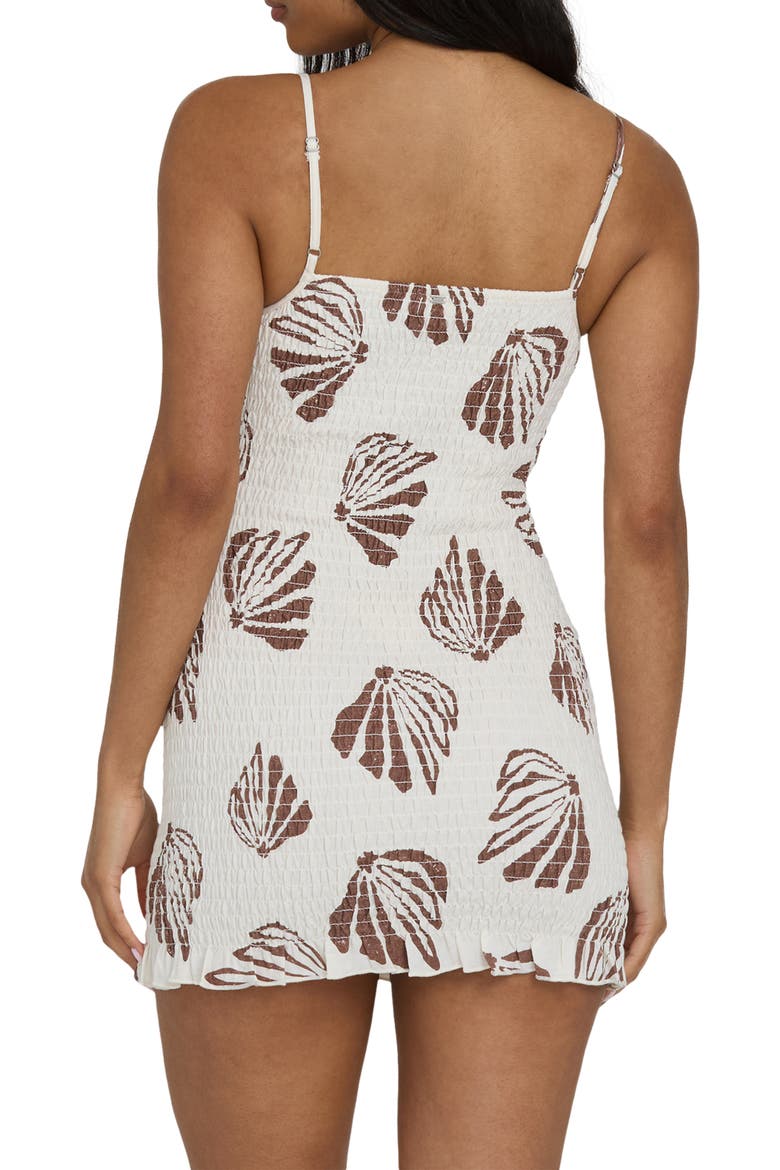 So Bright Shell Print Minidress, Alternate, color, SALT CRYSTAL