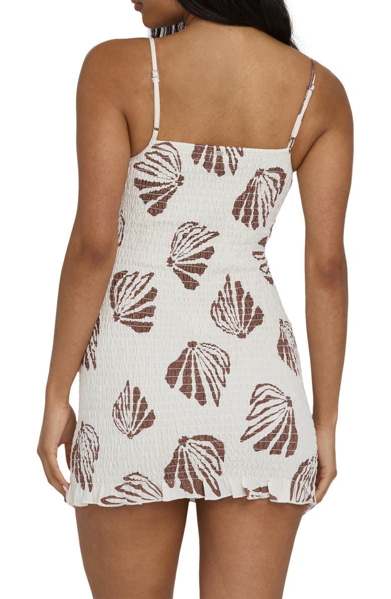 Billabong So Bright Shell Print Minidress, Alternate, color, Salt Crystal