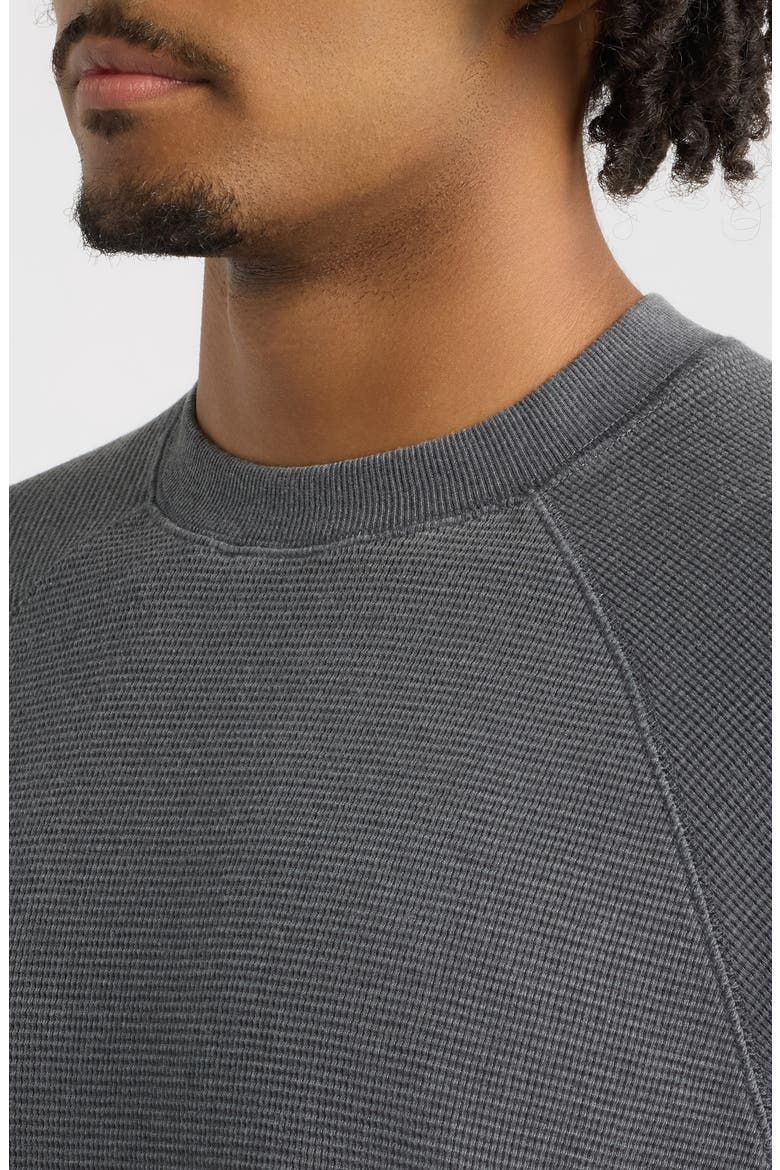 Boxy Thermal Cotton Blend Long Sleeve T-Shirt, Alternate, color, GREY MAGNET