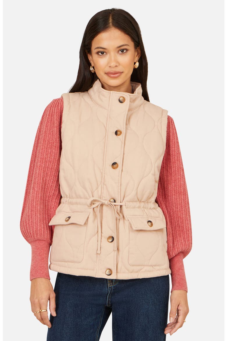 Quilted Utility Gilet, Main, color, Taupe