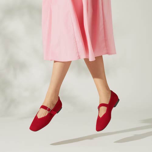 Vivaia Square-toe Mary-jane In Ruby Red