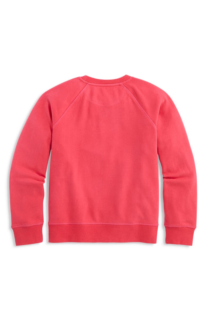 vineyard vines Kids' Cotton Blend Graphic Sweatshirt, Alternate, color, Crab Shell