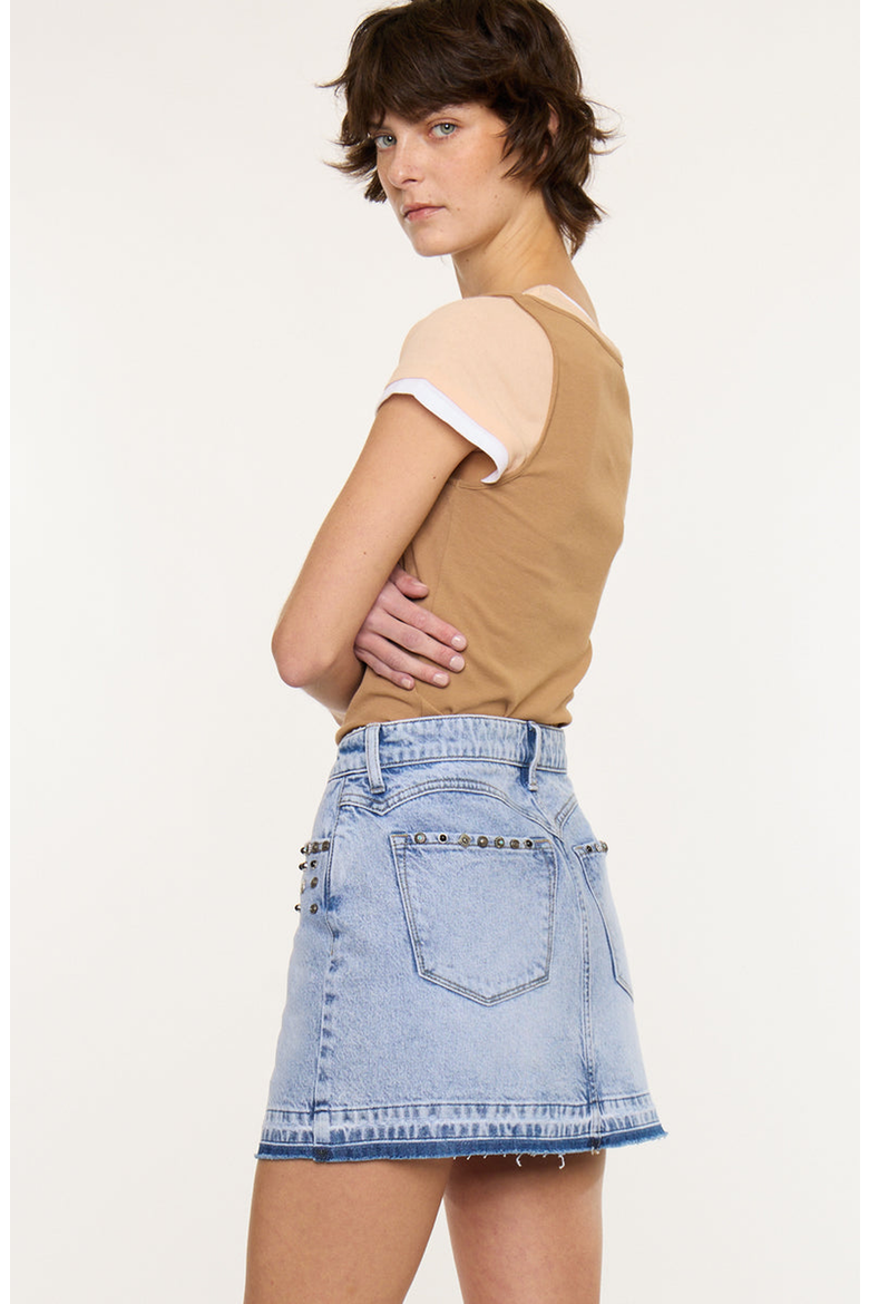 Mildred Mid Rise Western Skirt, Alternate, color, Medium Light