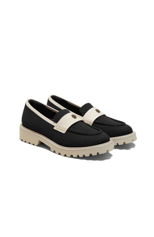 Vivaia Round-toe Platform Chunky Heel Loafers