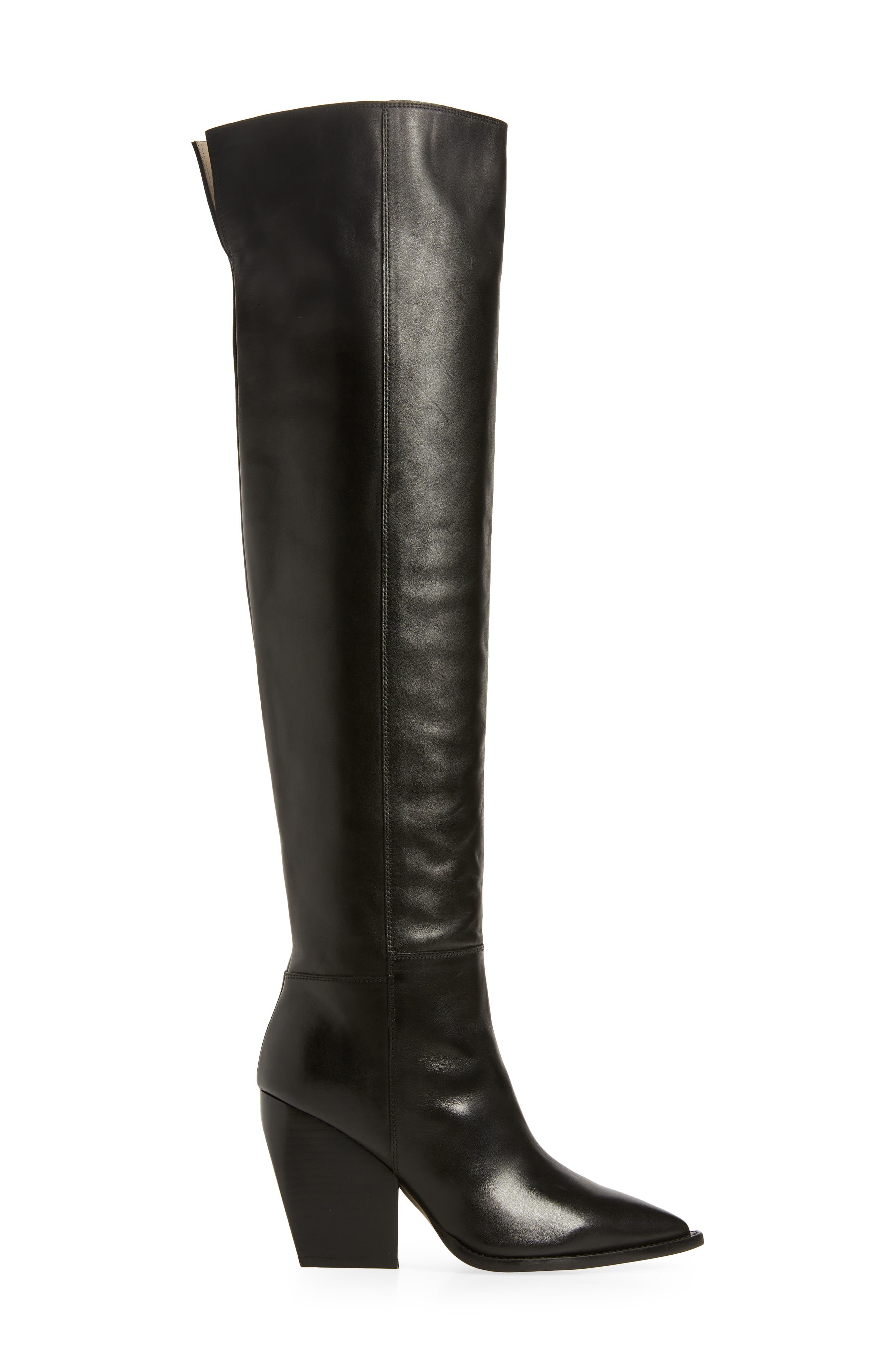 AllSaints Reina Over the Knee Boot, Alternate, color, Black