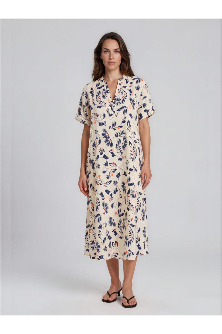 Manirevia Soft Linen Midi Dress, Main, color, Medieval Blue