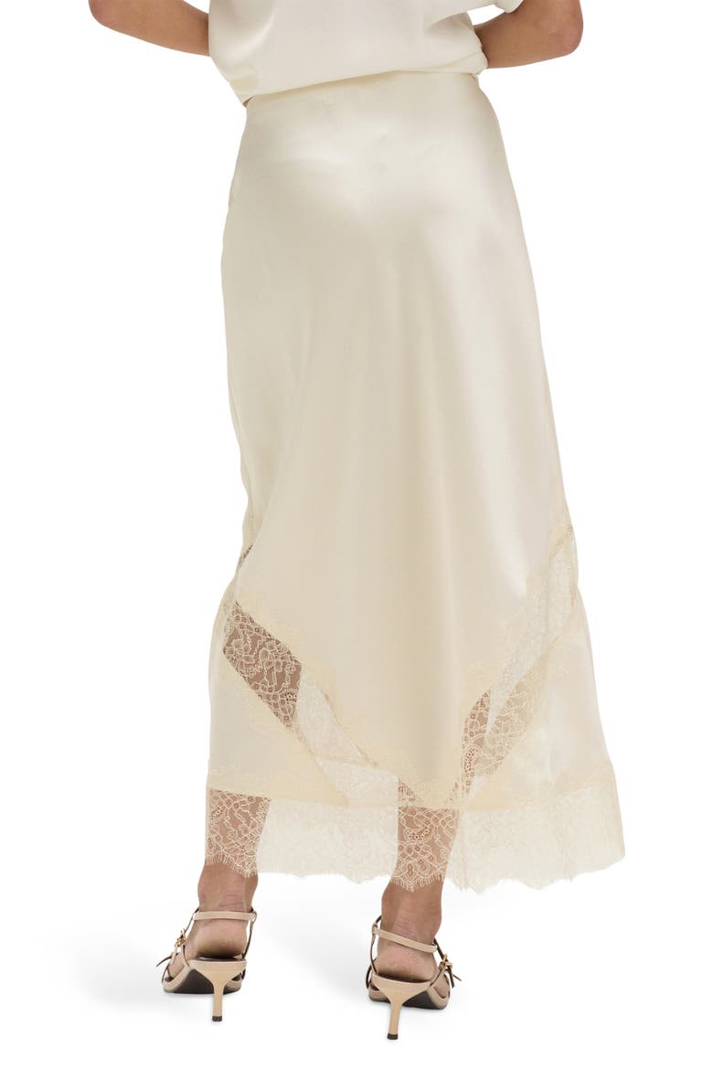 Lace Inset Midi Slip Skirt, Alternate, color, IVORY