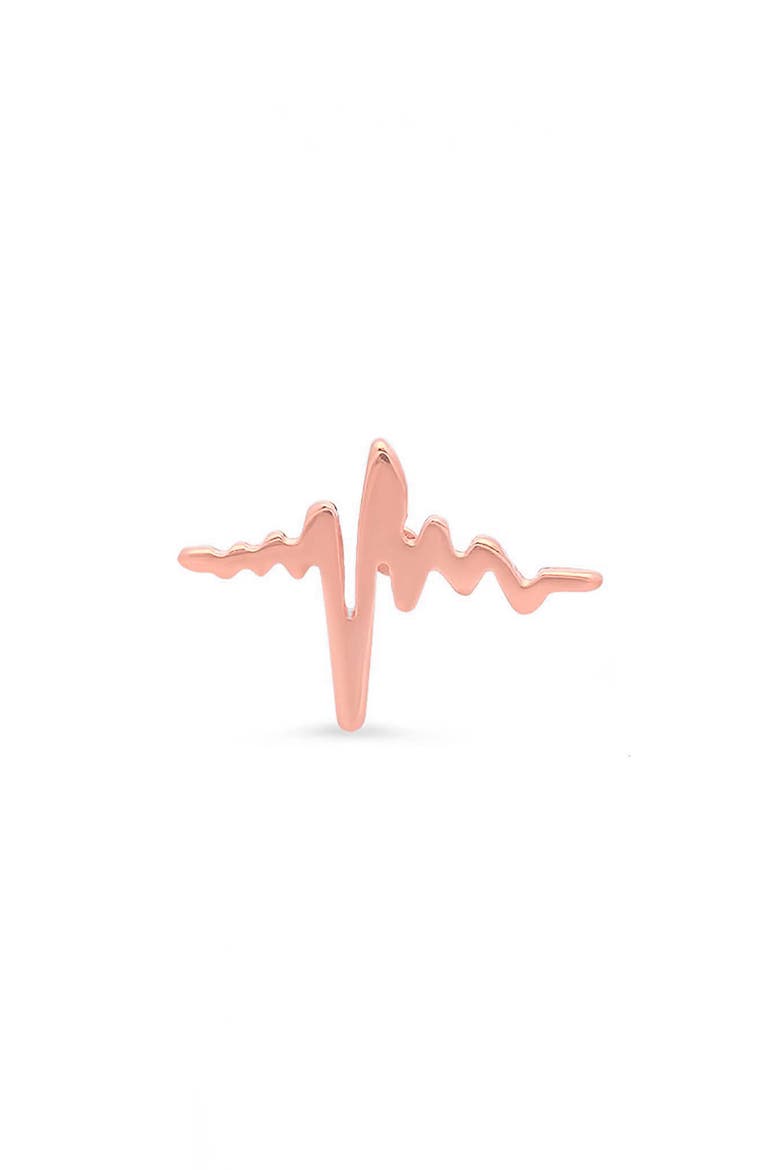 Heartbeat Stud Earrings, Main, color, ROSE GOLD