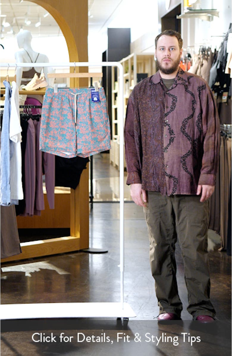 The Bayberry Palm Print Swim Trunks, sales video thumbnail