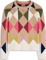 Boden Argyle Cotton Sweater