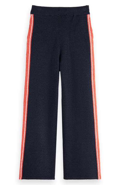 Scotch & Soda Kids' Side Stripe Knit Sweatpants In Blue