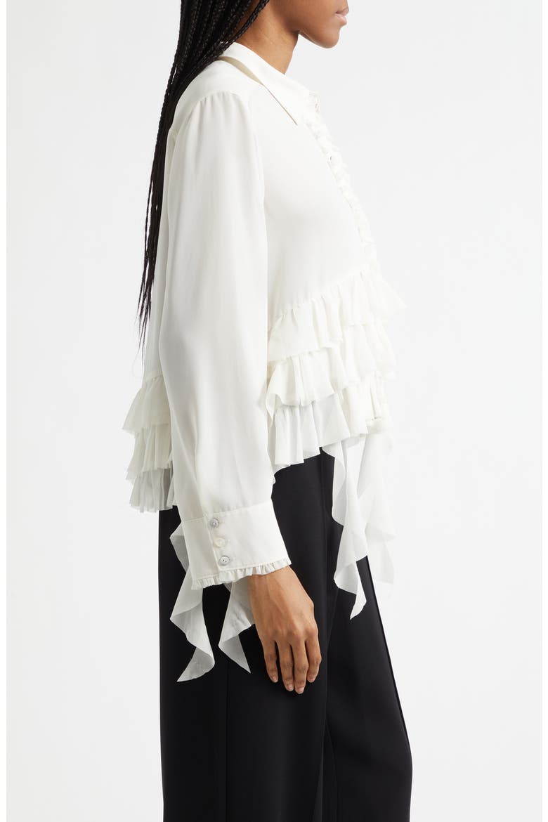 Nori Ruffle Shirt, Alternate, color, IVORY