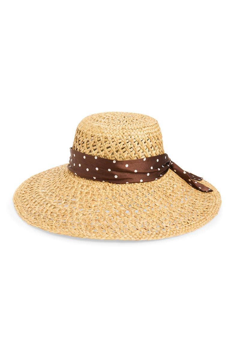 Garden Straw Hat, Main, color, NATURAL/ BROWN